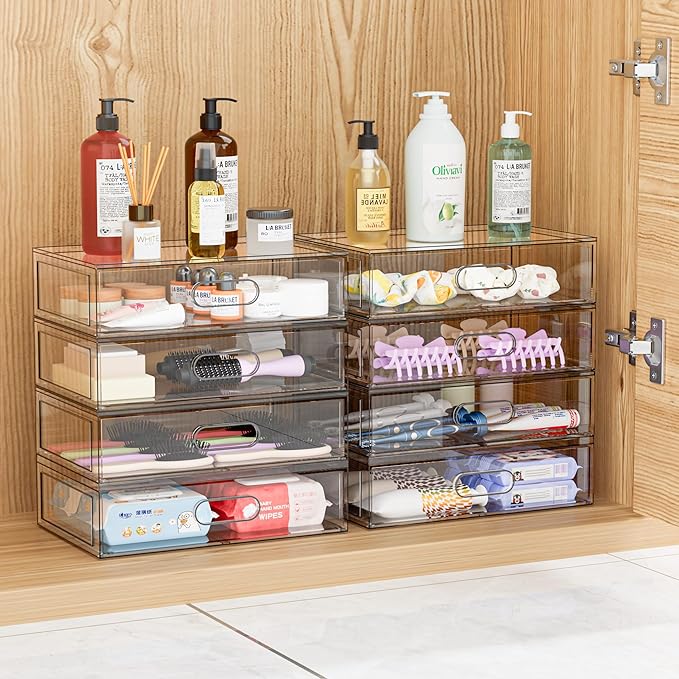 Clear Stackable Makeup Organizer - Image 6