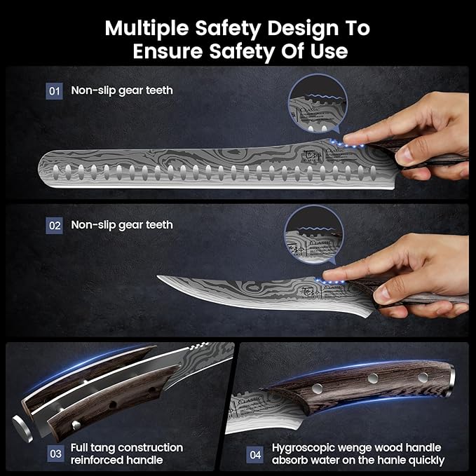 SYOKAMI Brisket Slicing Knife Set, Carving and Boning Knife - Image 5