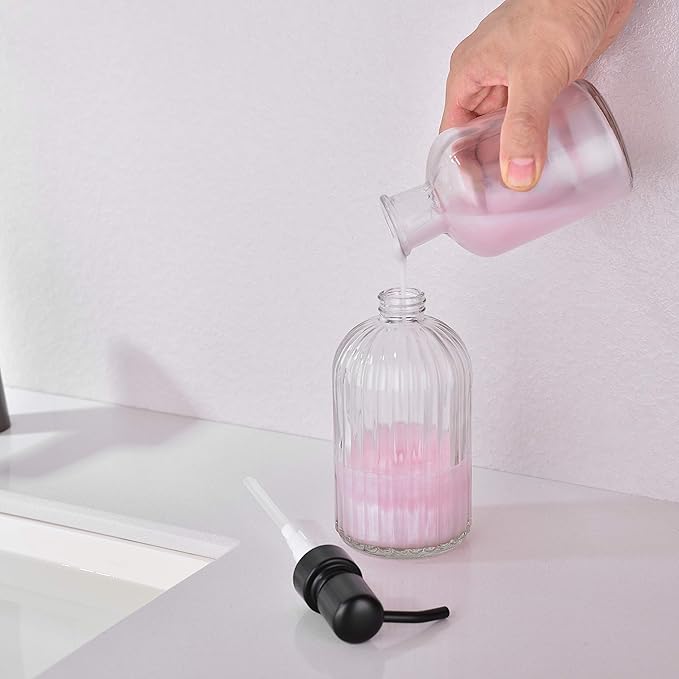 16Oz Bathroom Glass Soap Dispenser - Image 6