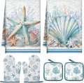 Jingmore 6 Pcs Kitchen Decor Set Accessorie Farmhouse Kitchen Towels Pot by Jingmore