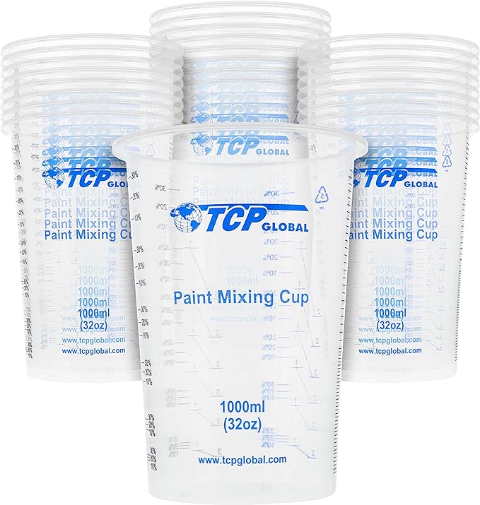 TCP Global 32 oz. Graduated Plastic Mixing Cups by TCPGlobal
