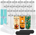 D·S 20 Pack Sublimation Tumblers 20 oz Bulk Skinny Straight Flat Bottom Blank Tumbler Cups with Individual Gift Boxed for Heat Transfer DIY Craft by D%C2%B7STUMBLER