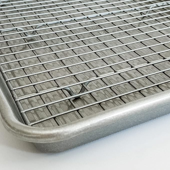 USA Pan Bakeware Half Sheet Baking Pan and Bakeable Nonstick and Cooling Rack - Image 3