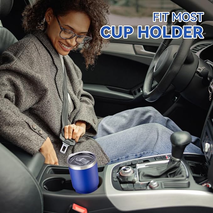 30 oz Tumbler with Lid Stainless Steel Tumblers Vacuum Insulated Cup Reusable Powder Coated Travel Mug Double Wall Leak Proof Portable Cups Keep Cold Drinks for 12 Hours, Blue, 1 Pack - Image 3
