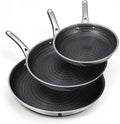 Ammeloo Hybrid Tri-Ply Stainless Steel Frying Pan Set, Non Stick Frying Pans by Unknown
