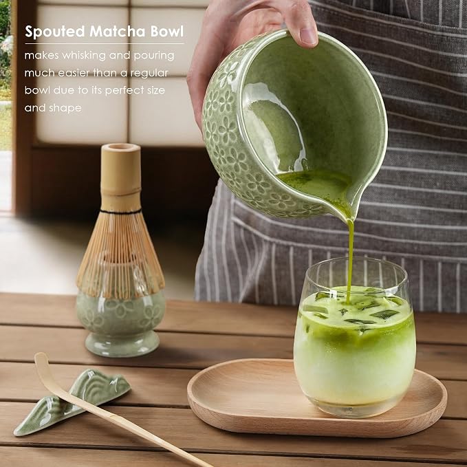 7Pcs Matcha Whisk Set, Matcha Set Whisk and Bowl, Bamboo Scoop, Scoop Rest - Image 6