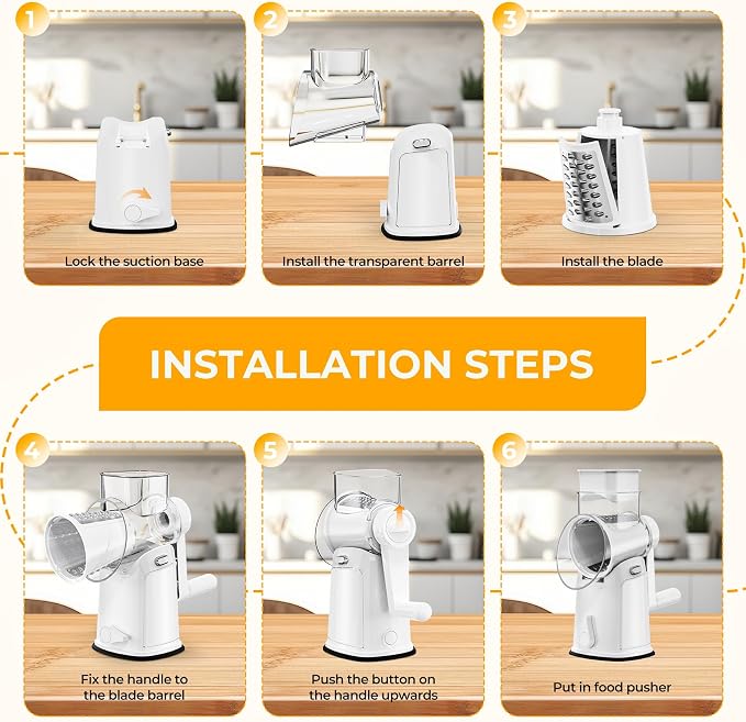7 IN 1 Upgraded Rotary Cheese Grater - Image 3