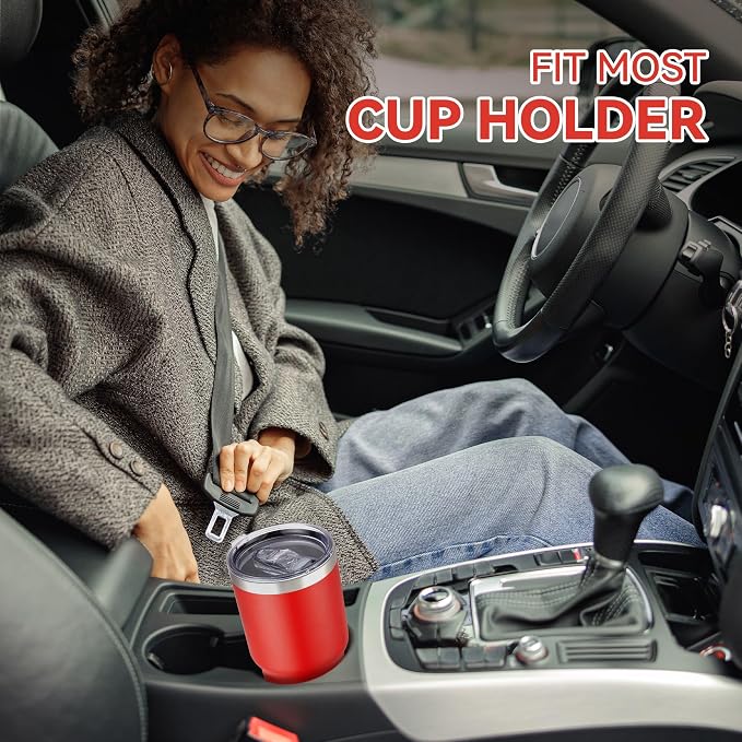 30 oz Tumbler with Lid Stainless Steel Tumblers Bulk Vacuum Insulated Cup Reusable Powder Coated Travel Mug Double Wall Leak Proof Cups Keep Cold Drinks for 12 Hours Red, Set of 8 - Image 3