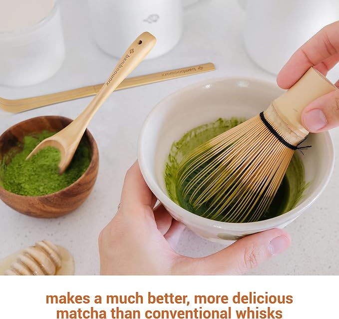BambooWorx Matcha Whisk Set -, Traditional Scoop, Tea Spoon. The Perfect Sets - Image 4
