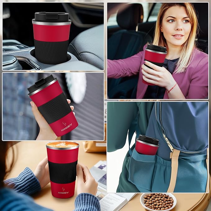MOMSIV 17oz Travel Mug, Insulated Coffee Cup with Leakproof Lid, Vacuum Stainless Steel Double Walled Reusable Tumbler for Hot and Cold Water Coffee and Tea In Travel and Car - Image 7