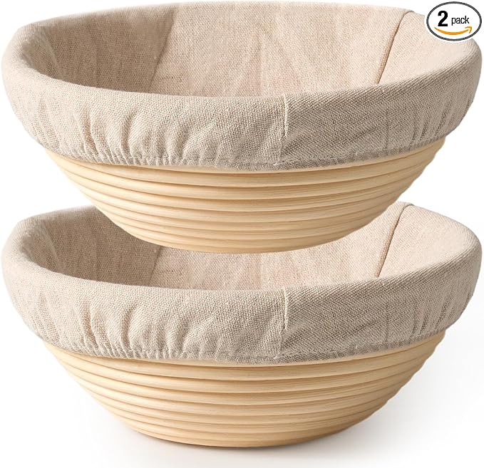 2 Pack Banneton Bread Proofing Baskets by BavifyBaking