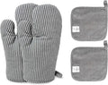 4Pcs Oven Mitts and Pot Holders, Heat Resistant Oven Mitts Set by CoekMoed