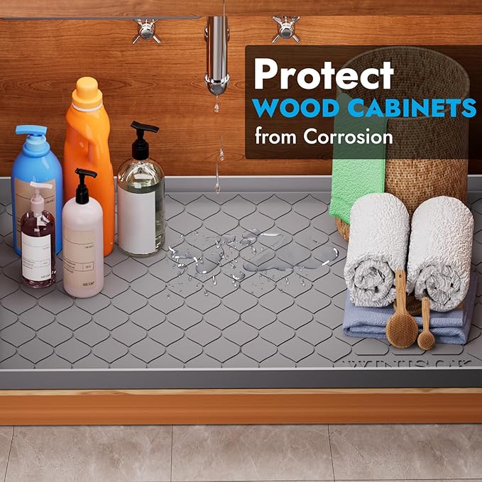 Winisok Silicone Under Sink Mat 19" x 19", kitchen Essentials and Gadgets - Image 4