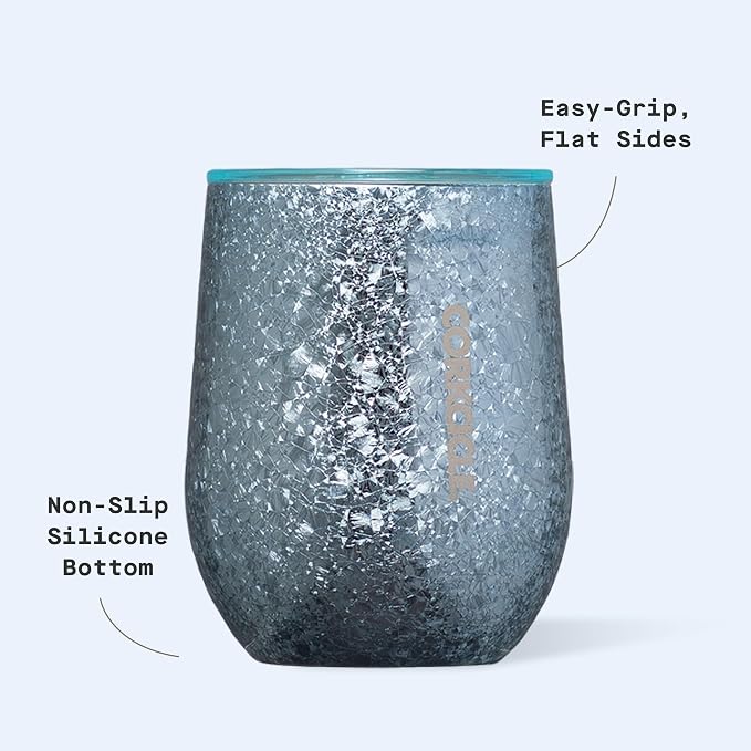 Corkcicle Stemless Wine Tumbler - Keeps Drinks Cold for 6 Hours - Triple-Insulated Stainless Steel - Non-Slip Base - Summer Drinkware Gift - Keeps Drinks Cold - 12 oz - Ice Breaker - Image 4