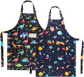 2 Pack Kids Apron, Cute Cooking Aprons, Waterproof Art Apron by XLSXEXCL