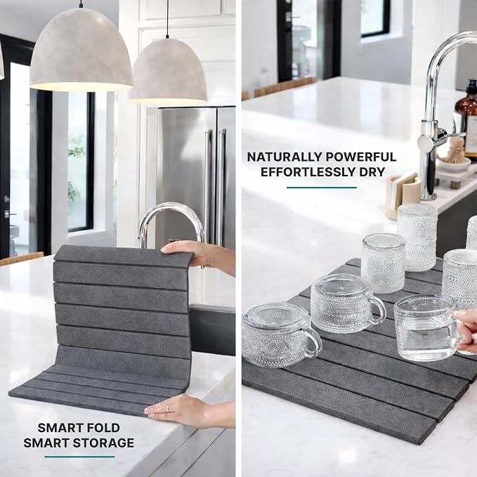 Stone Dish Drying Mat for Kitchen Counter - Image 7