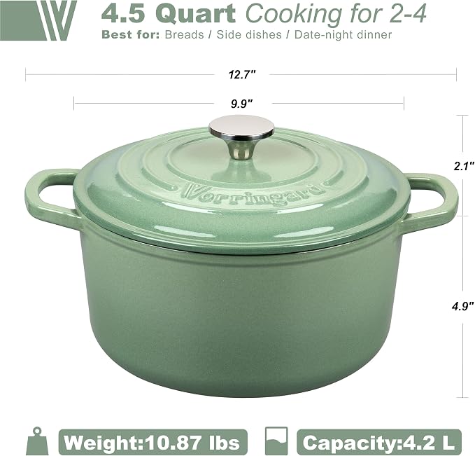 VORRINGARD Enameled Cast Iron Dutch Oven Pot - Image 2