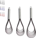 Flat Whisks Stainless Steel, 3 Pack 10''+11''+12'' Set Premium Sturdy-6 by Jell-Cell