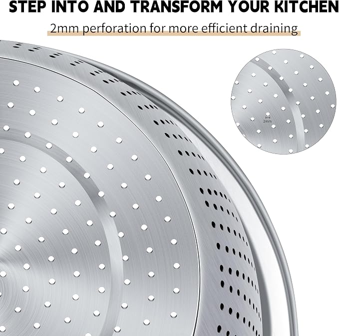 Colander 304 Stainless Steel 5-quart - Image 2