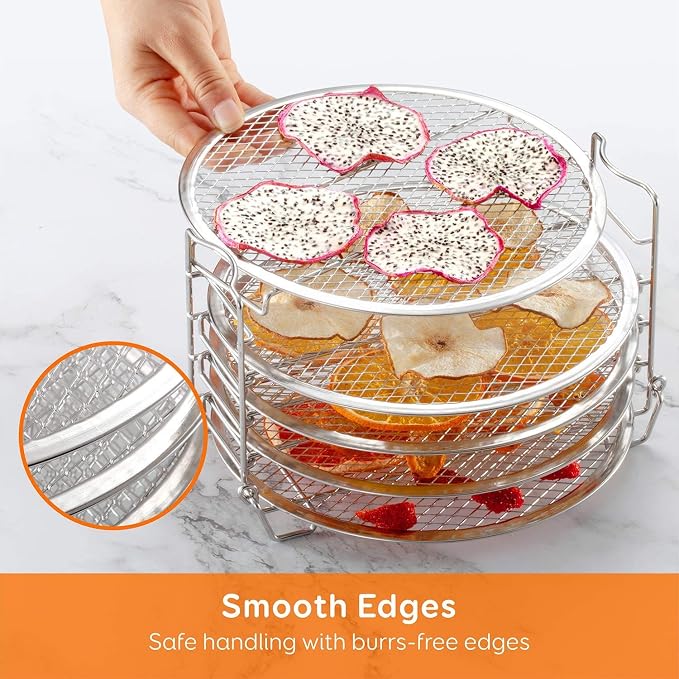 SICHEER Dehydrator Rack Stainless Steel for Ninja Foodi 6.5 & 8 Qt - Image 4