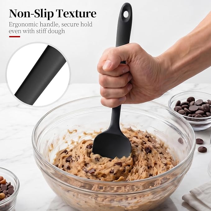 600ºF Heat Resistant Spatula, 11.34 inch High Heat Food Safe Semless Kitchen - Image 8