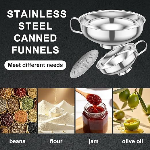 12 Piece Stainless Steel Canning Funnel Set - Image 7