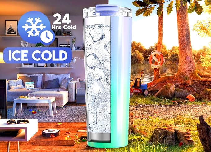 Meoky 30 oz Travel Coffee Mug with Leak-proof Lid, Stainless Steel Insulated Coffee Tumbler, Keeps Hot for 8 Hours or Cold for 24 Hours, Fits in Car Cup Holder (Fairyland) - Image 3