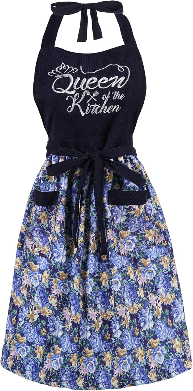 Cute Floral Aprons for Women by HYVOROS