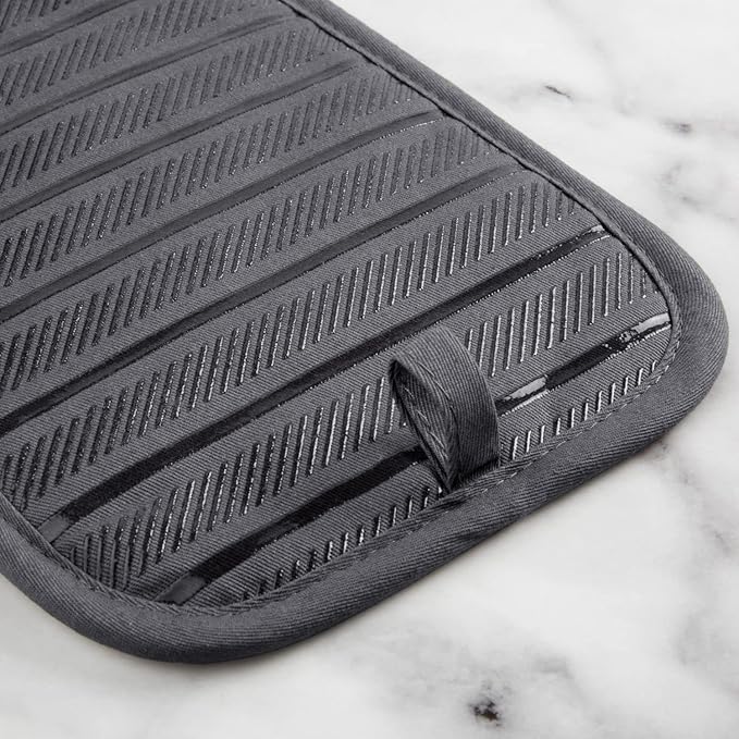 KitchenAid Albany Pot Holder 2-Pack Set, Charcoal Grey - Image 4