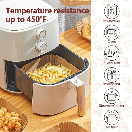 9 Inch Air Fryer Liners Disposable, 125 Pack Airfryer Paper for 5-8 QT - Image 7