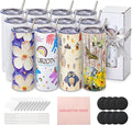 12 Pack 20oz Sublimation Tumbler Skinny Straight Bulk, Stainless Steel Double-Walled Insulated Sublimation Tumbler Blank for Heat Transfer, Gift Box by UIRZOTN