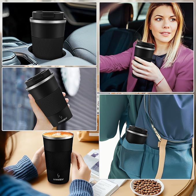 MOMSIV 17oz Travel Mug, Insulated Coffee Cup with Leakproof Lid, Vacuum Stainless Steel Double Walled Reusable Tumbler for Hot and Cold Water Coffee and Tea In Travel and Car - Image 7