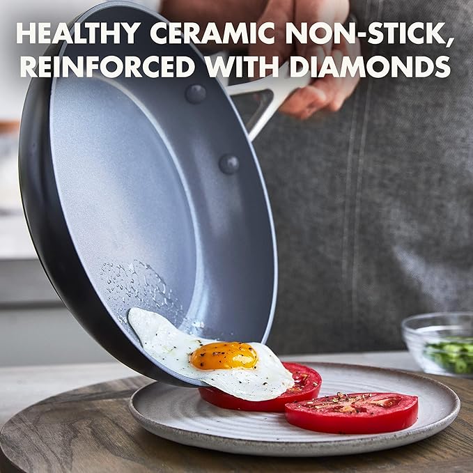 GreenPan Valencia Pro Hard Anodized Healthy Ceramic Nonstick 8" Frying Pan - Image 4