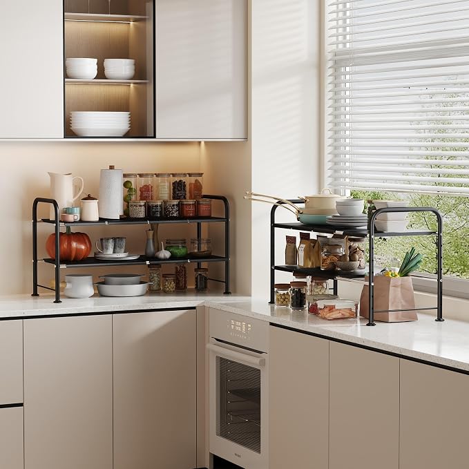 NETEL Under Sink Organizers and Storage, 2 Tier Shelf Under Bathroom Sink - Image 8