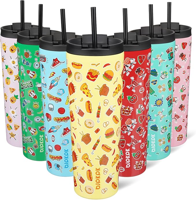 BJPKPK 30oz Tumbler With lid And Straw Stainless Steel Travel Coffee Mug Insulated Tumblers Cups,Yummy by BJPKPK