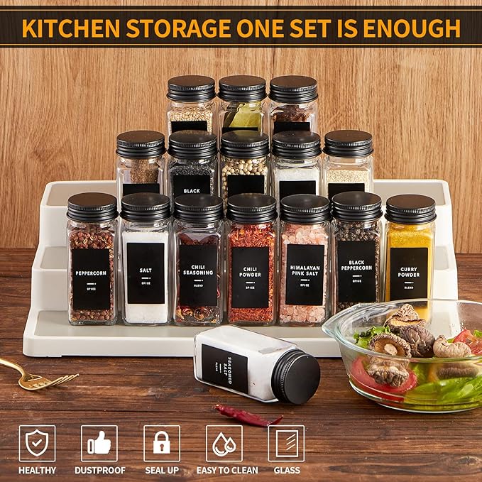 Skiileor 48 Pcs Spice Jars - Image 5