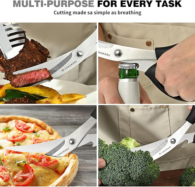 Heavy Duty BBQ Shears, Super Sharp All Purpose Kitchen Poultry Shears, Korean - Image 3