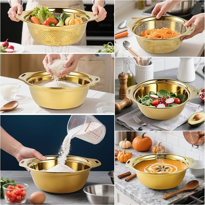 Colander 304 Stainless Steel 3-quart - Image 3
