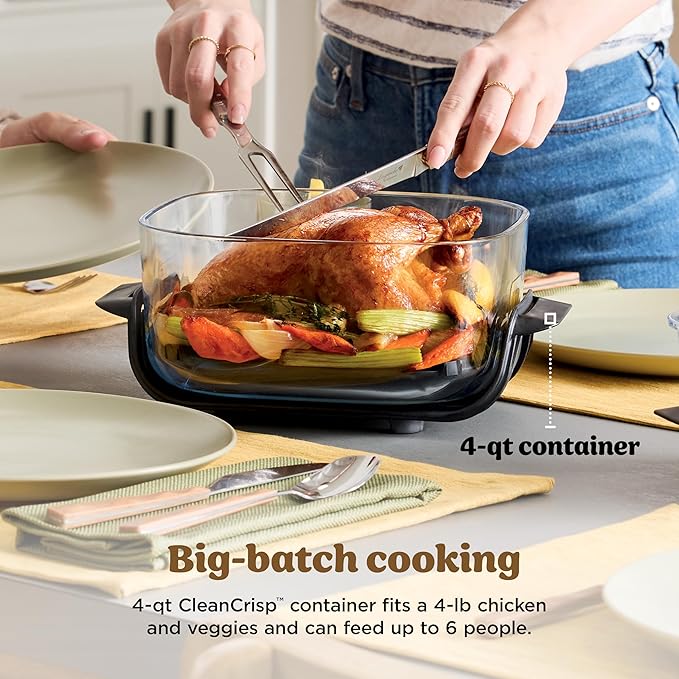 Ninja Crispi Glass Air Fryer, 4-in-1, Ginger Snap, FN101GD - Image 6