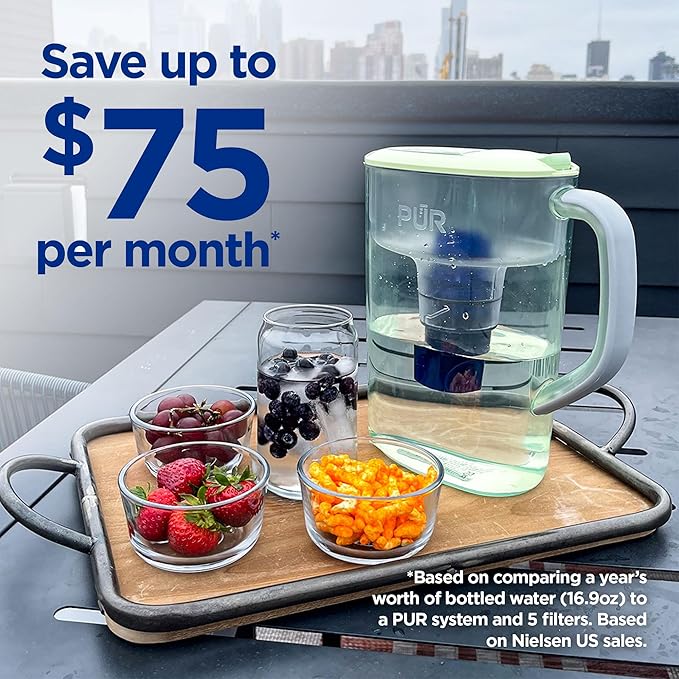 PUR 7-Cup Water Pitcher, 1 Genuine Filter, Great-tasting Water, Dishwasher Safe - Image 3