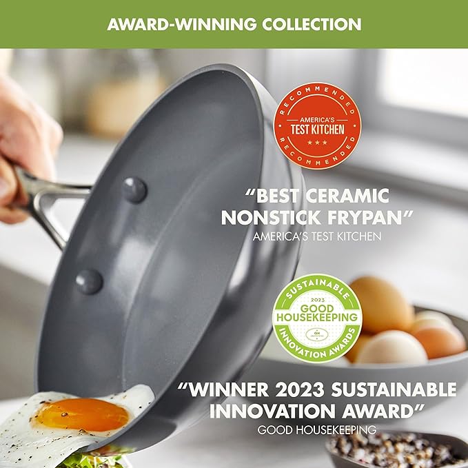 GreenPan Valencia Pro Ceramic Nonstick 12” Frying Pan Skillet, Hard Anodized - Image 2