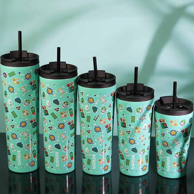 BJPKPK 34oz Insulated Tumbler With lid And Straw Stainless Steel Tumblers Travel Coffee Mug Reusable Thermal Cup,Unicorns - Image 6