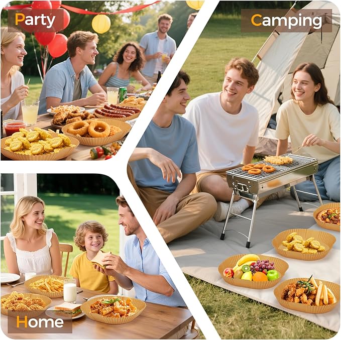Vailnd 100Pcs 8" Air Fryer Liner Disposable for 5-8 QT Square - Image 6