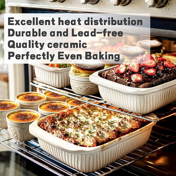 Artena Casserole Dishes For Oven, Ceramic Baking Dish, Large Lasagna Pan - Image 2