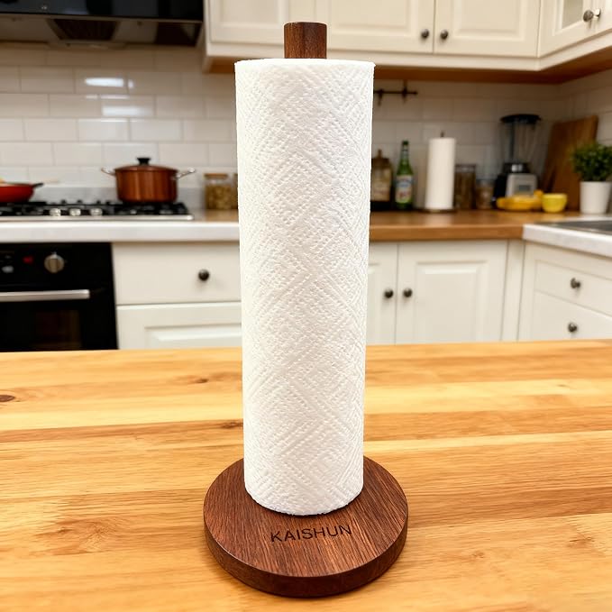 Kaishun Wooden Paper Towel Holder Countertop - Image 7