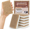 Metflavor 6 Pack Natural Kitchen Sponges, Biodegradable Non-Scratch Cellulose by Metflavor