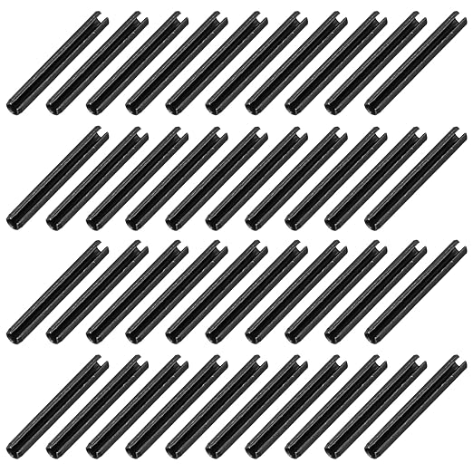 MECCANIXITY 60Pcs Slotted Split Roll Pins 1/5 Inch Dia. 1-3/5 Inch Length 65Mn by MECCANIXITY
