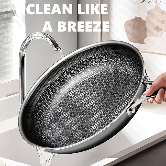 Non Stick Frying Pans Set, Hybrid Pans Set Nonstick, Pan - Image 4