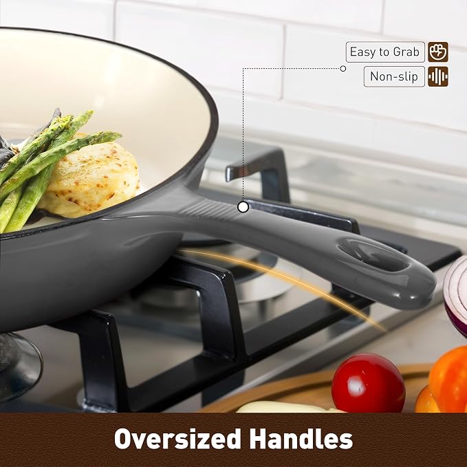 DishDelight Enameled Cast Iron Pots and Pans Set, 7 Piece Dutch Oven Set - Image 8
