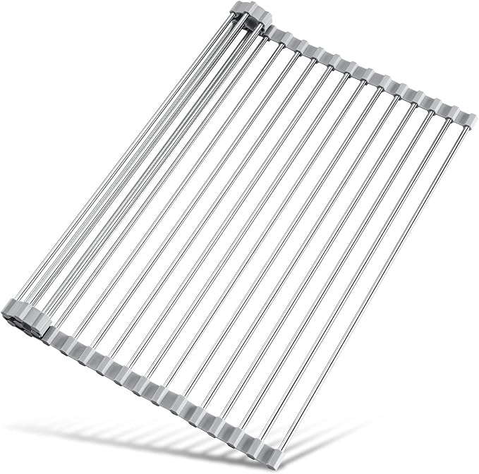 Tomorotec 17.7" x 12.5" Roll Up Dish Drying Rack Over Sink Drying Rack Sink by Tomorotec